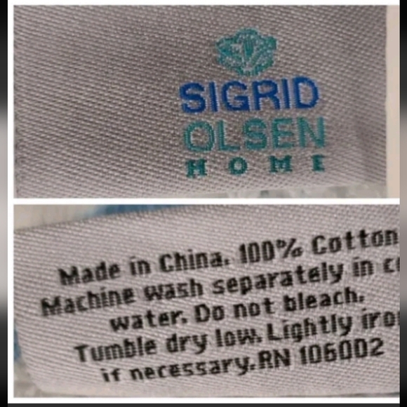 6pc Sigrid Olsen Coastal Nautical Skool Blue Fish Bath Hand Tip Towel Set Cotton - Picture 7 of 8